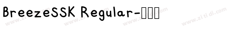 BreezeSSK Regular字体转换